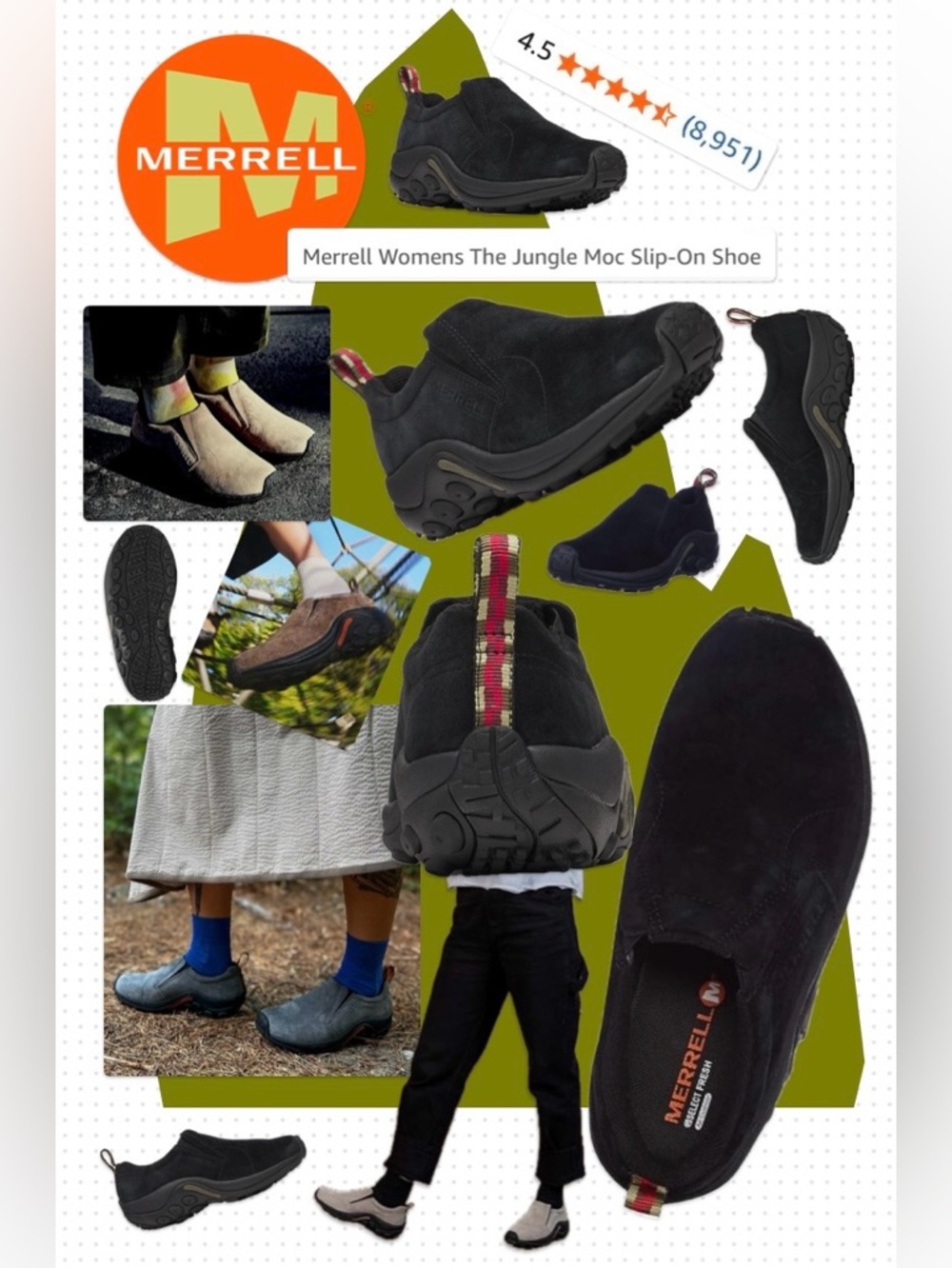 Merrell Jungle Moc Slip-on Sneakers in “Midnight”